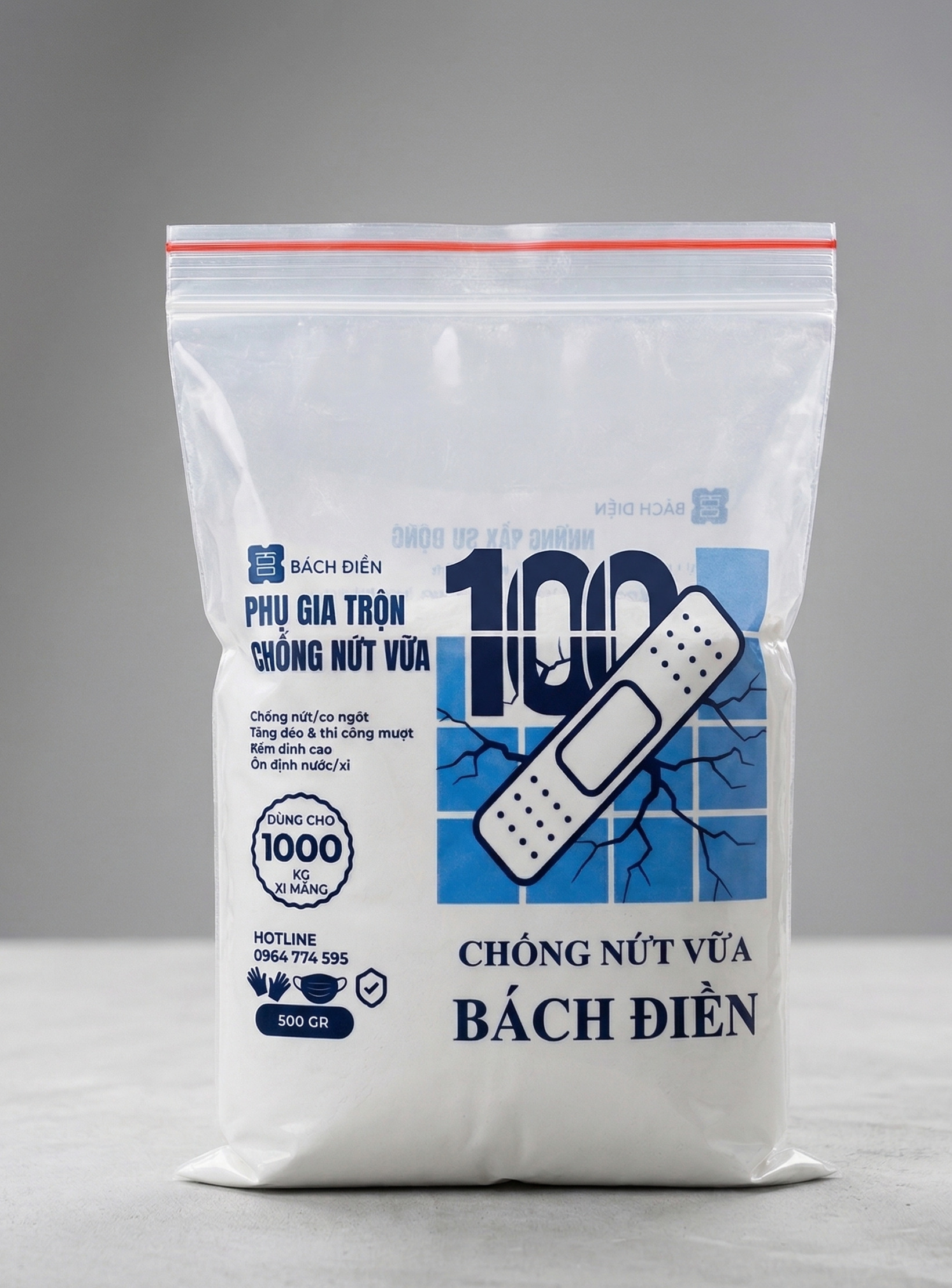 Phụ gia chống nứt vữa Bách Điền