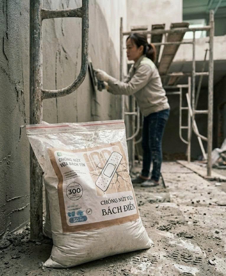 Phụ gia chống nứt vữa Bách Điền 